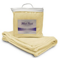 Mink Touch Luxury Baby Blanket 30"X40" -- Soft Yellow (EMBROIDERED)-- ***FREE RUSH***